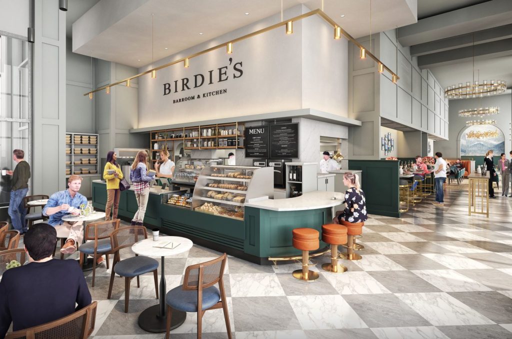 Rendering of the new concept: Birdie's Barroom & Kitchen, in Downtown Raleigh.