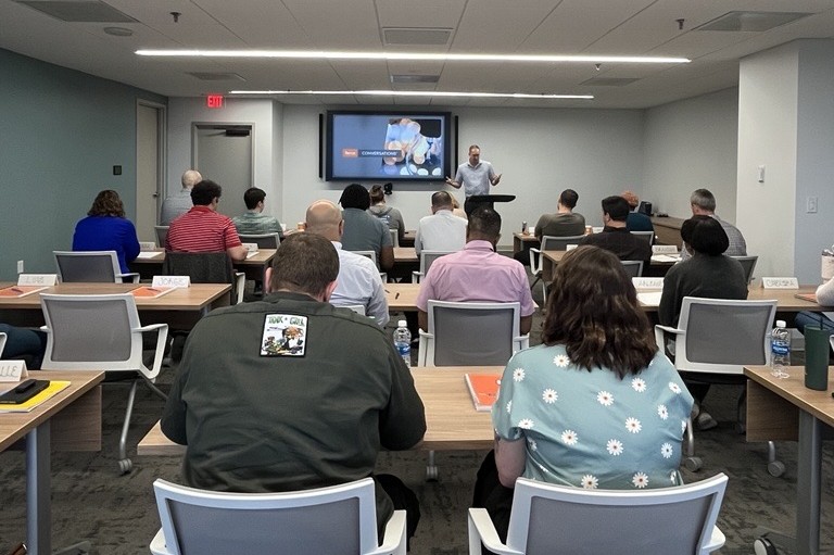 LM Restaurants Leaders Attending a Fierce Conversations Workshop Hosted by LMR Trainer Ryan