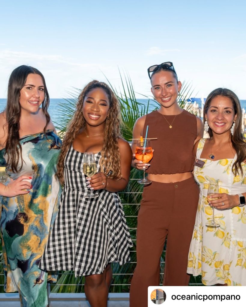 Oceanic Pompano Beach, FL, influencers enjoying a preview night