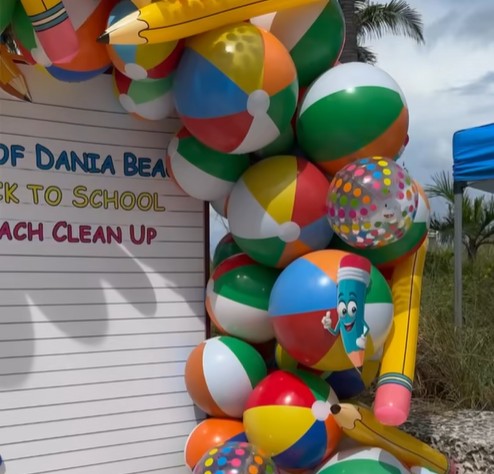 Lucky Fish & City of Dania Beach Annual Back to School Beach Cleanup