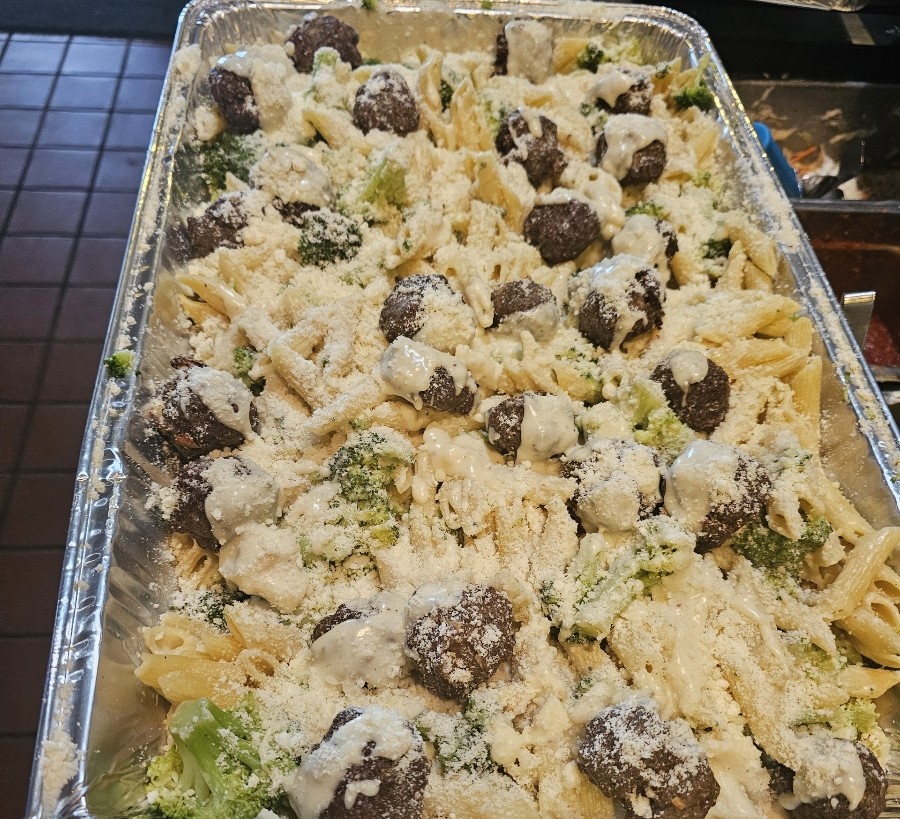 Carolina Ale House delivers food to local Fire Station in Wilmington, NC - Food display