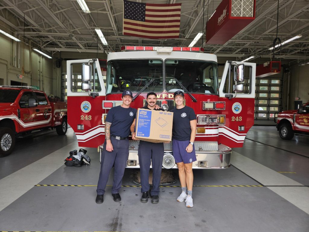 Carolina Ale House delivers food to local Fire Station in Wilmington, NC - Fire Station with CAH team