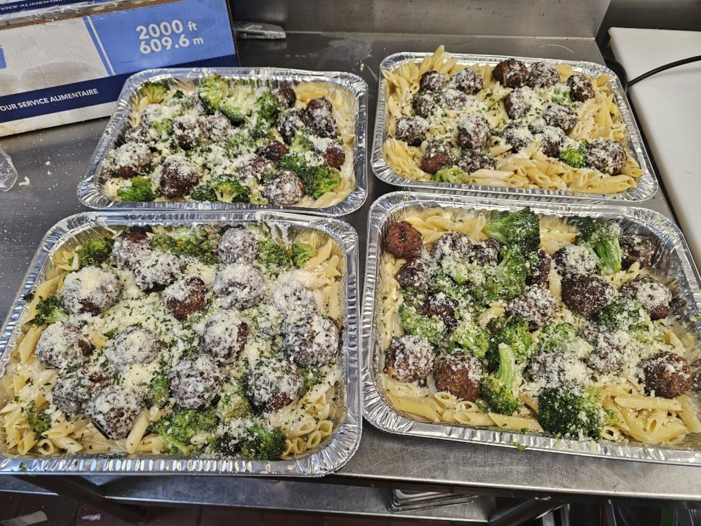 Carolina Ale House delivers food to local Fire Station in Wilmington, NC - Food display